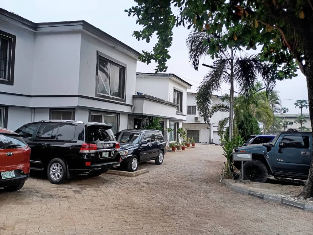 Pool area with lounge chairs